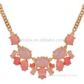 women gorgeous colorful neon crystal pearl choker statement bib collar necklace(NE80336)